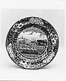 Plate, James and Ralph Clews  British, Earthenware, transfer-printed, British (American market)