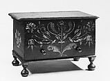 Chest with drawer, Painted yellow poplar, yellow pine, birch, American