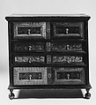 Chest of Drawers, Painted red oak, white oak, white pine,
yellow pine, American