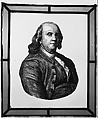Portrait of Benjamin Franklin, Painted glass