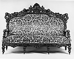 Sofa, Julius Dessoir (1801–1884), Rosewood, replacement showcovers, American