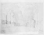 Poperinghe Road near Ypres, John Singer Sargent (American, Florence 1856–1925 London), Graphite on off-white wove paper, American