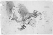 Sleeping Man, John Singer Sargent (American, Florence 1856–1925 London), Graphite on off-white wove paper, American