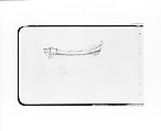 Sketch of a Rowboat (from Sketchbook), Albert Bierstadt  American, Graphite on wove paper with gilt edges, bound in a leather cover, American
