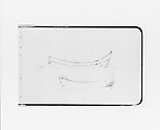 Two Rowboats (from Sketchbook), Albert Bierstadt  American, Graphite on wove paper with gilt edges, bound in a leather cover, American