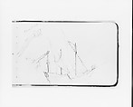 Sketchbook of Columbus Subjects: Caravels, Figures, Heraldry, and Accessories, Albert Bierstadt (American, Solingen 1830–1902 New York), Drawings in graphite on off-white wove paper with gilt edges, bound in a leather cover, American