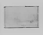 Sketchbook of Northwest American and Canadian Scenery, Albert Bierstadt (American, Solingen 1830–1902 New York), Drawings in graphite on off-white wove paper, bound in a leather cover, American