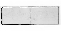 Landscape with Mountains and Hills (from Sketchbook), Albert Bierstadt (American, Solingen 1830–1902 New York), Graphite on wove paper, American
