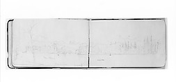 Fraser (?) River, Warnock (from Sketchbook), Albert Bierstadt (American, Solingen 1830–1902 New York), Graphite on wove paper, American