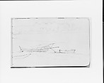 Sketch of Boats on a Shore (from Sketchbook), Albert Bierstadt (American, Solingen 1830–1902 New York), Graphite on wove paper, American