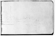 Landscape Sketch (from Sketchbook), Albert Bierstadt (American, Solingen 1830–1902 New York), Graphite on wove paper, American
