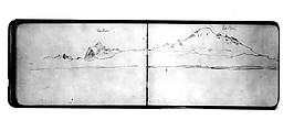 View of Mount Baker (from Sketchbook), Albert Bierstadt (American, Solingen 1830–1902 New York), Graphite on wove paper, American