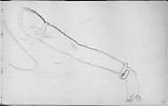Arm of a Javanese Dancer (from Sketchbook of Javanese Dancers), John Singer Sargent (American, Florence 1856–1925 London), Graphite on off-white wove paper, American