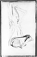 Seated Javanese Dancer Fixing Her Hair (from Sketchbook of Javanese Dancers), John Singer Sargent American, Graphite on off-white wove paper, American
