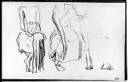 Seated Javanese Dancers (from Sketchbook of Javanese Dancers), John Singer Sargent (American, Florence 1856–1925 London), Graphite on off-white wove paper, American