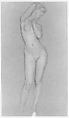 Nude, William McGregor Paxton (American, Baltimore, Maryland 1869–1941 Boston, Massachusetts), Graphite and white chalk on brown paper, American