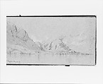 Lake Maggiore, May 11, 1869 (recto, from Sketchbook), Jervis McEntee  American, Graphite, white gouache, on blue paper, American