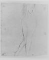 Female Figure, John Singer Sargent (American, Florence 1856–1925 London), Charcoal on white wove paper, American
