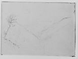 Catskill Clove (from Sketchbook), Thomas Hewes Hinckley (1813–1896), Graphite on beige paper, American