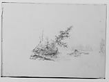 Lake Scene in the Adirondack Mountains, 1864 (from Sketchbook), Thomas Hewes Hinckley  American, Graphite on beige paper, American