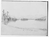 Long [?] Lake, 1864 (from Sketchbook), Thomas Hewes Hinckley  American, Graphite on beige paper, American