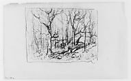 Study of Forrest (from Sketchbook), Henry Ward Ranger  American, Graphite, ink, on paper, American