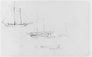Study of Sailboats (from Sketchbook), Henry Ward Ranger  American, Graphite, ink, on paper, American