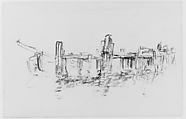Dock Study (from Sketchbook), Henry Ward Ranger  American, Graphite, ink, on paper, American