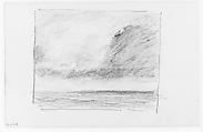 Storm Clouds over Water (Long Island Sound?) (from Sketchbook), Henry Ward Ranger  American, Graphite, ink, on paper, American