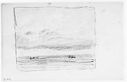 Three Boats on Water (Long Island Sound?) (from Sketchbook), Henry Ward Ranger  American, Graphite, ink, on paper, American
