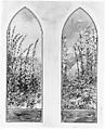Suggestion for window, Mr. C. H. McCormick, Louis C. Tiffany (American, New York 1848–1933 New York), Watercolor, gouache, graphite, and ink on artist board with original mat, American
