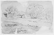 Landscape (from Sketchbook), Thomas Moran American, born England, Graphite on paper, American