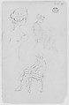 Women in Classical Dress (from Sketchbook), Thomas Moran American, born England, Graphite on paper, American