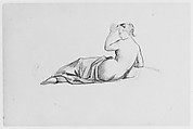 Draped, Classical Female (from Sketchbook), Thomas Moran American, born England, Graphite on paper, American