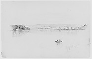 Lake Scene (Signed and Dated) (from Sketchbook), Thomas Moran American, born England, Graphite on paper, American