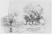 Landscape (from Sketchbook), Thomas Moran American, born England, Graphite on paper, American