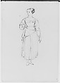 Sketchbook of Landscape and Figure Subjects, Asher Brown Durand (American, Jefferson, New Jersey 1796–1886 Maplewood, New Jersey), Drawings in graphite on off-white wove paper, bound in a green cardboard cover, American