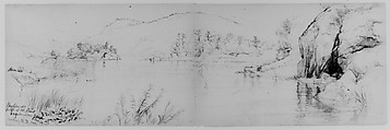 Bog Meadow, West Point, 1871 (from Sketchbook), Daniel Huntington  American, Graphite on paper, American