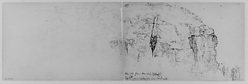 Pine Cliff, Mohonk, 1871 (from Sketchbook), Daniel Huntington  American, Graphite on paper, American