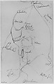 Map (from Sketchbook), Daniel Huntington American, Graphite on paper, American