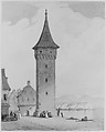 Mangenturm, Bodensee, Albertus H. Baldwin  American, Watercolor and graphite on white wove paper, American
