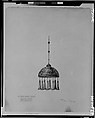 Drawing for hanging dome shade, Louis C. Tiffany (American, New York 1848–1933 New York), Watercolor, gouache, pastel, and graphite on off-white wove paper mounted on board, American