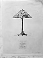 Suggestion for Lamp for Miss H. W. Perkins by the Tiffany Studios, Louis C. Tiffany (American, New York 1848–1933 New York), Watercolor and graphite on off-white wove paper, American