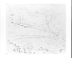 Sketchbook of Lake George, Catskill Mountains, and Hudson River Subjects, John William Casilear (American, New York 1811–1893 Saratoga Springs, New York), Drawings in graphite and pen and ink on off-white wove paper, bound in leather and cloth panels, American