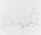 Sketchbook of Lake George, Catskill Mountains, and Hudson River Subjects, John William Casilear (American, New York 1811–1893 Saratoga Springs, New York), Drawings in graphite and pen and ink on off-white wove paper, bound in leather and cloth panels, American