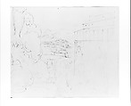 Sketchbook of Lake George, Catskill Mountains, and Hudson River Subjects, John William Casilear (American, New York 1811–1893 Saratoga Springs, New York), Drawings in graphite and pen and ink on off-white wove paper, bound in leather and cloth panels, American