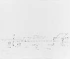 Sketchbook of Lake George, Catskill Mountains, and Hudson River Subjects, John William Casilear (American, New York 1811–1893 Saratoga Springs, New York), Drawings in graphite and pen and ink on off-white wove paper, bound in leather and cloth panels, American