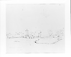 Sketchbook of Lake George, Catskill Mountains, and Hudson River Subjects, John William Casilear (American, New York 1811–1893 Saratoga Springs, New York), Drawings in graphite and pen and ink on off-white wove paper, bound in leather and cloth panels, American