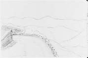 Panorama Landscape of Nebi Samouel (from Sketchbook), Mary Newbold Sargent  American, Graphite on paper, American