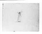 Standing Male Figure (Jesus Christ?) (from Sketchbook), John Quincy Adams Ward  American, Graphite on paper, American